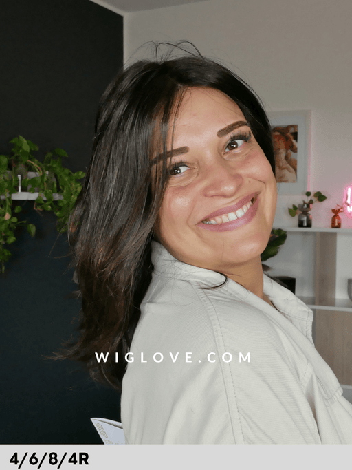 ristretto small rokoko hair company parrucca sintetica taglia s lacefront riga al centro taglio alle spalle mosso