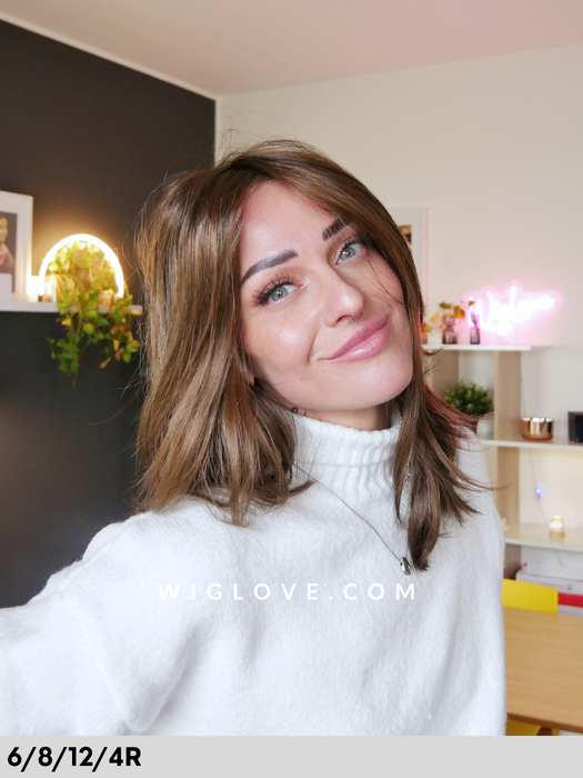 ristretto small rokoko hair company parrucca sintetica taglia s lacefront riga al centro taglio alle spalle mosso