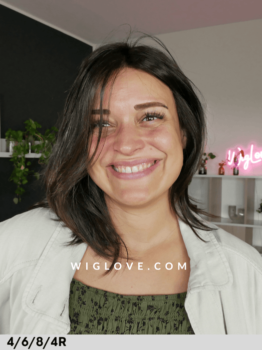 ristretto small rokoko hair company parrucca sintetica taglia s lacefront riga al centro taglio alle spalle mosso