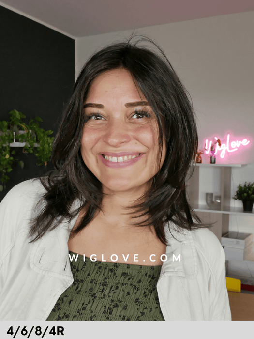 ristretto small rokoko hair company parrucca sintetica taglia s lacefront riga al centro taglio alle spalle mosso