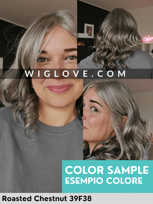 SHELBY - attaccatura naturale, riga libera - Wig Love - Parrucca SinteticaRoasted Chestnut