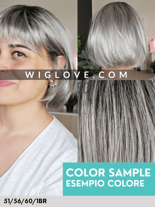 LAVENDER - attaccatura naturale, riga sinistra - Wig Love - Parrucca Sintetica51/56/60/1BR