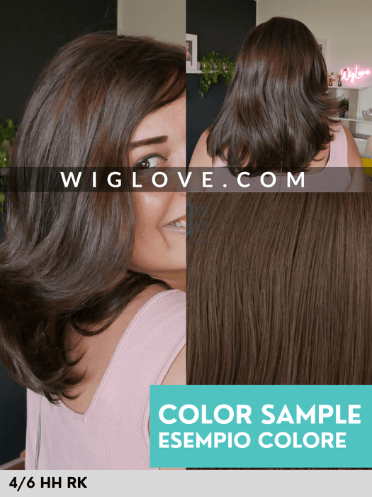 TULZA - 100% Capelli Naturali, Europa Orientale, Attaccatura Naturale, Doppio Monofilamento - Wig Love - Parrucca Capelli Veri12+14 - 16H HH RK