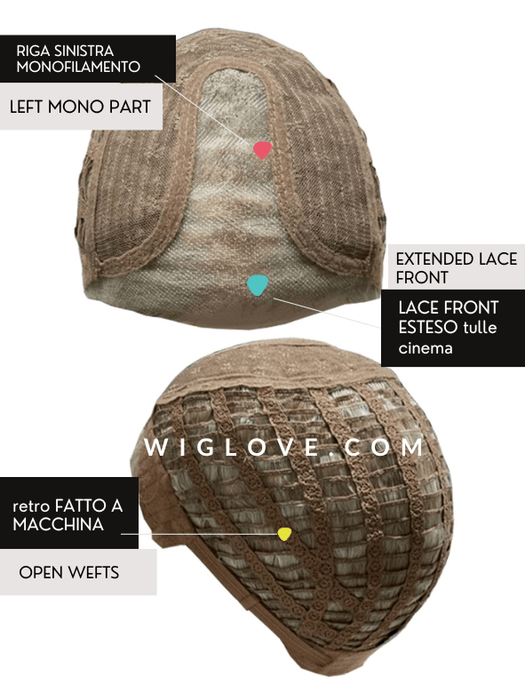 ROMA - riga sinistra, attaccatura naturale - Wig Love - Parrucca SinteticaOyster Gray