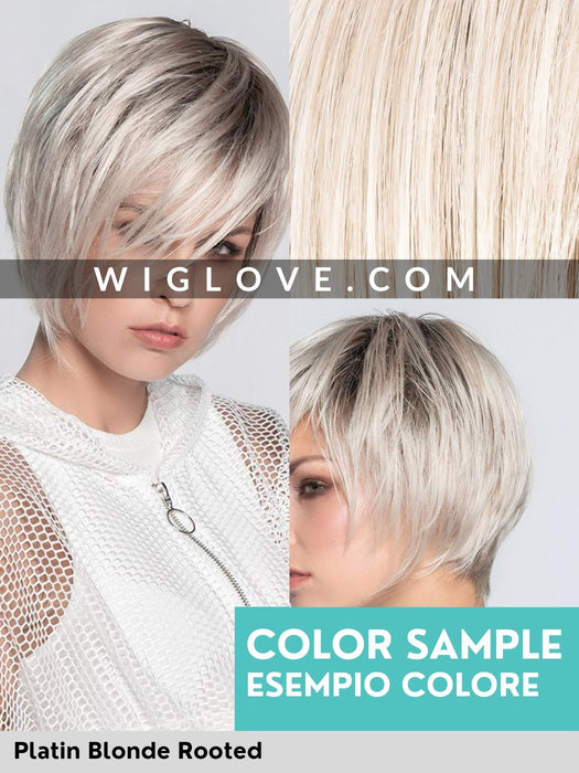 ROMANCE DELUXE - 100% fatta a mano, attaccatura naturale, riga libera - Wig Love - Parrucca SinteticaPlatin Blonde Rooted