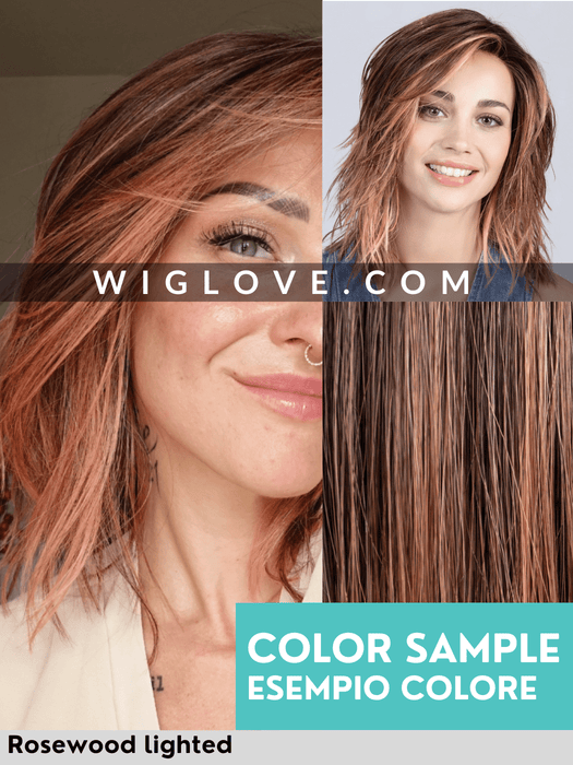 NOVEL DELUXE - 100% fatta a mano, attaccatura naturale, riga libera - Wig Love - Parrucca SinteticaLight Bernstein Rooted