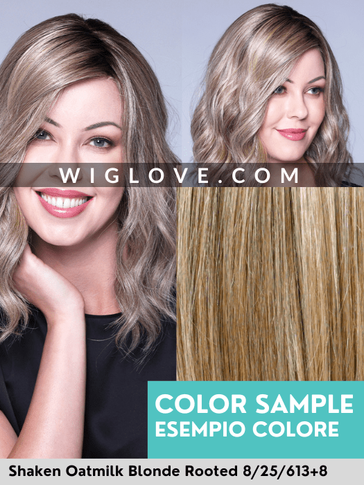 SAINT - 100% fatta a mano, attaccatura estesa, antiscivolo - Wig Love - Parrucca SinteticaShaken Oatmilk Blonde R