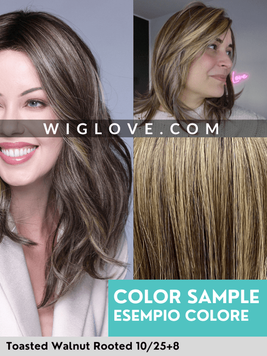 SAINT - 100% fatta a mano, attaccatura estesa, antiscivolo - Wig Love - Parrucca SinteticaToasted Walnut R