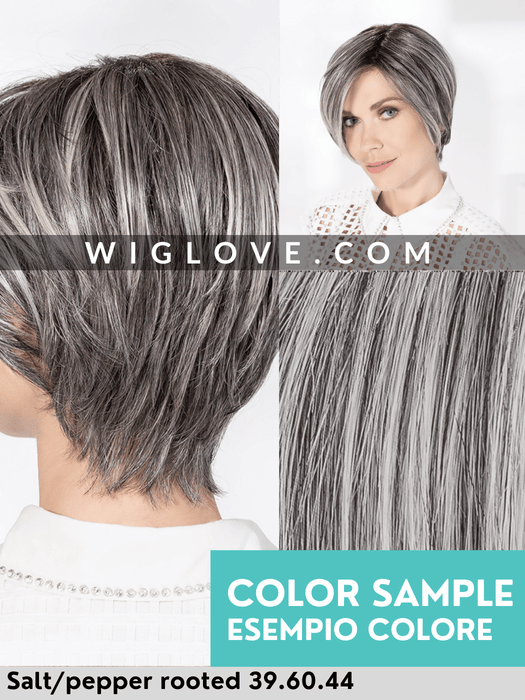 GLAM SOFT - riga sinistra, attaccatura naturale, doppio monofilamento - Wig Love - Parrucca SinteticaPearl Blonde Rooted