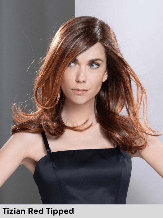 SAVELLI MONO PART - riga sinistra, attaccatura naturale - Wig Love - Parrucca SinteticaTizian Red Tipped