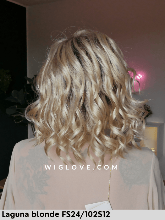 scarlett jon renaulaguna blonde parrucca mossa alle spalle lacefront fatta a macchina disponibile 2 taglie S e M fibra sintetica tradizionale