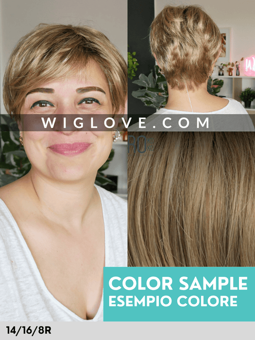 SEGA - fatta a macchina, monofilamento al vortice - Wig Love - Parrucca Sintetica14/16/8R