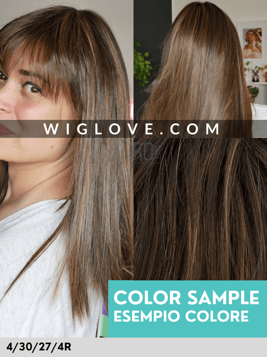 SEGA - fatta a macchina, monofilamento al vortice - Wig Love - Parrucca Sintetica4/30/27/4R