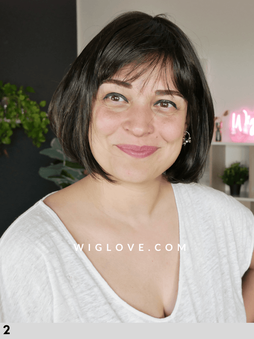 SEGA - fatta a macchina, monofilamento al vortice - Wig Love - Parrucca Sintetica2RK