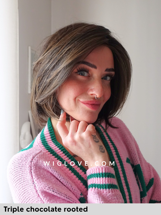 seoul belle tress parrucca caschetto liscio fibra sintetica termoresistente lacefront riga sinistra piastrabile city collection