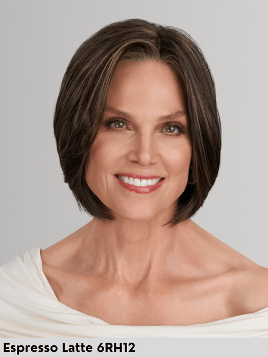 SHELBY - attaccatura naturale, riga libera - Wig Love - Parrucca SinteticaEspresso Latte