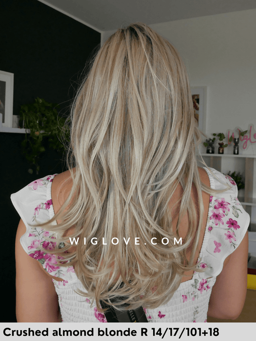 siena belle tress parrucca lunga liscia in fibra termoresistente con attaccatura naturale lacefront riga sinistra monofilamento laterale