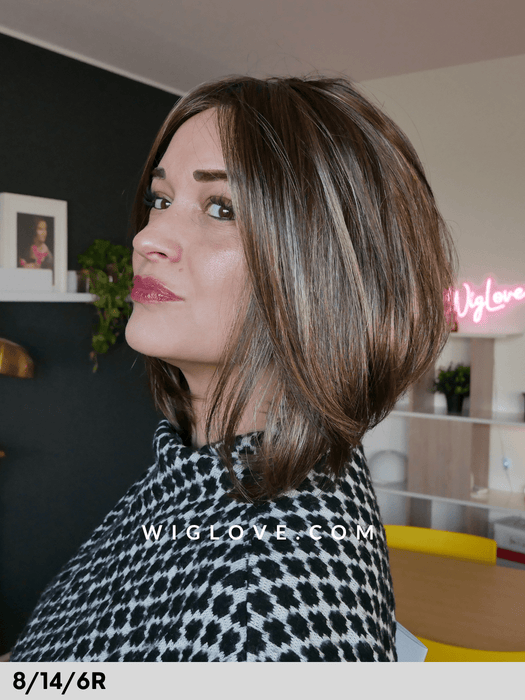 rokoko hai company parrucca liscia scalata caschetto taglia s-m lacefront riga sinistra fibra sintetica tradizionale