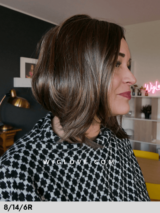 rokoko hai company parrucca liscia scalata caschetto taglia s-m lacefront riga sinistra fibra sintetica tradizionale