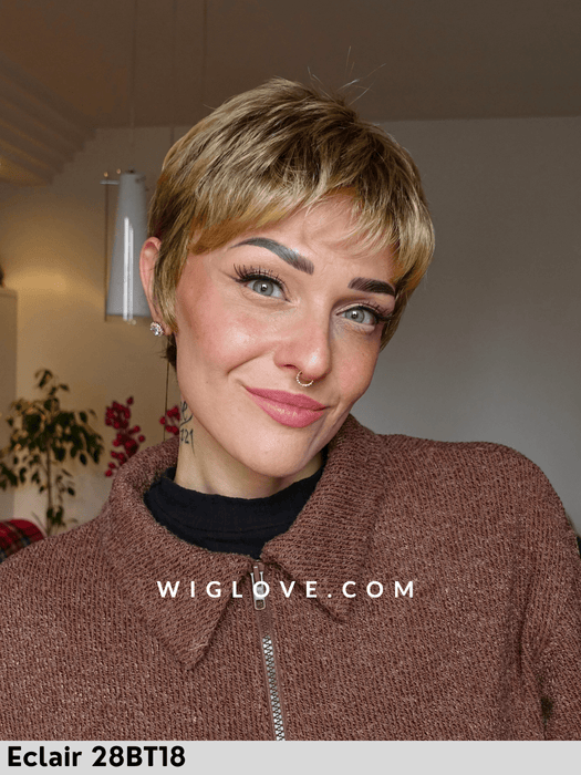 simplicity petite jon renau parrucca pixie corta e sintetica fatta a macchina frangetta taglia small