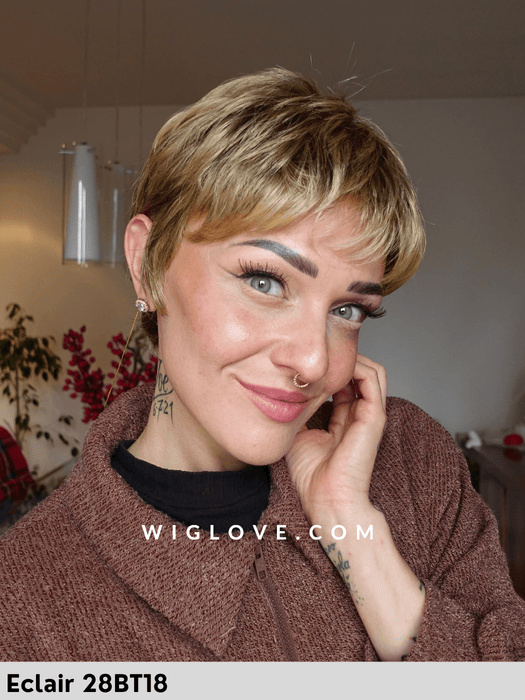 simplicity petite jon renau parrucca pixie corta e sintetica fatta a macchina frangetta taglia small