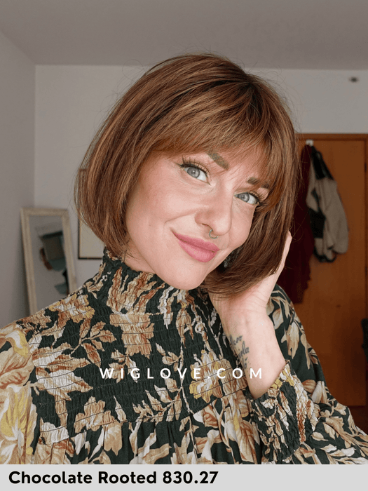 sing mono part ellen wille parrucca caschetto con frangia lacefront riga centrale fibra sintetica termoresistente