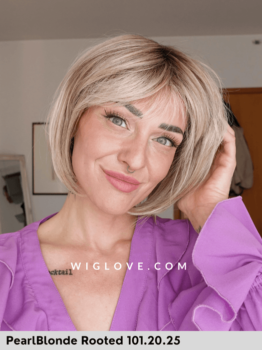 sing mono part ellen wille parrucca caschetto con frangia lacefront riga centrale fibra sintetica termoresistente