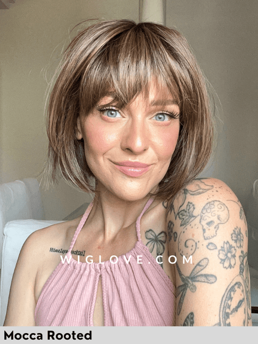 SING MONO PART - Pronta Consegna 24/48 ore - Wig Love - Parrucca SinteticaEspresso Mix