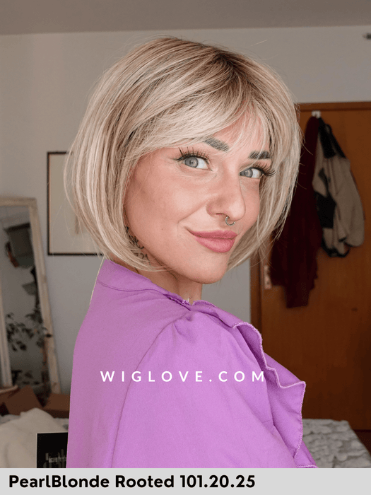 sing mono part ellen wille parrucca caschetto con frangia lacefront riga centrale fibra sintetica termoresistente