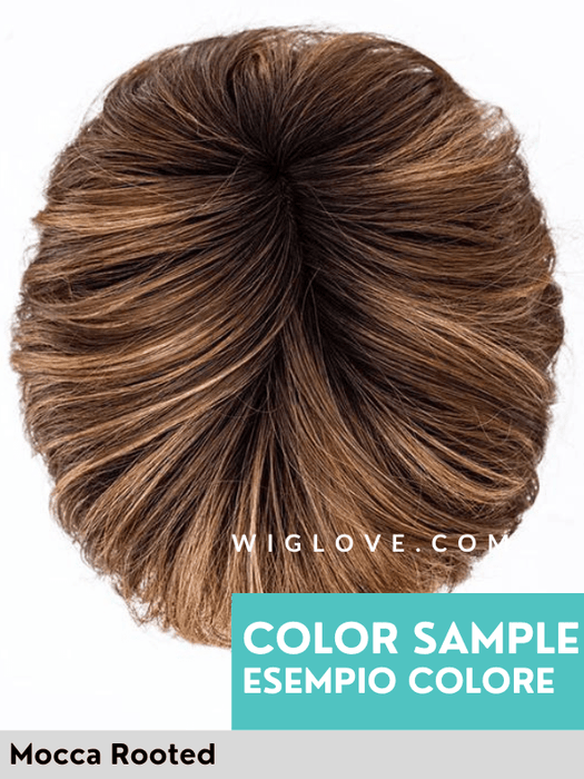 SING MONO PART - riga centrale, attaccatura naturale - Wig Love - Parrucca SinteticaChocolate Rooted