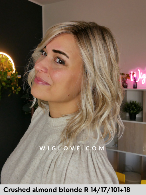 singapore belle tress parrucca media scalata in fibra sintetica termoresistente con  lacefront riga sinistra in monofilamento city collection