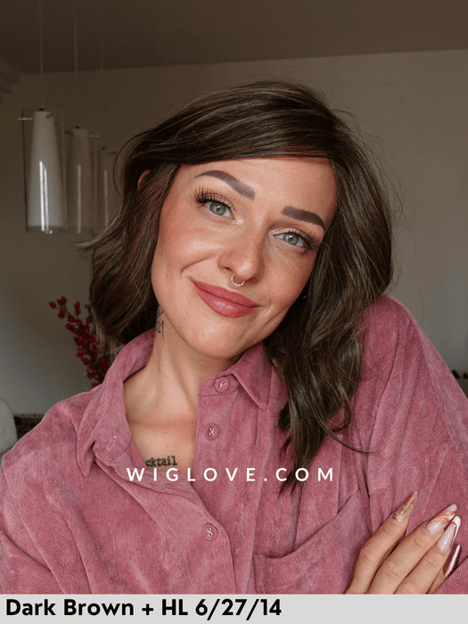 singapore belle tress parrucca media scalata in fibra sintetica termoresistente con  lacefront riga sinistra in monofilamento city collection