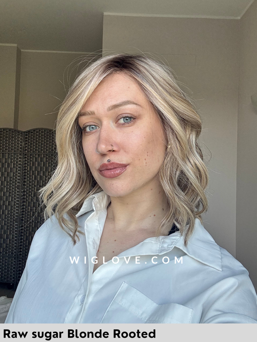 singapore belle tress parrucca media scalata in fibra sintetica termoresistente con  lacefront riga sinistra in monofilamento city collection