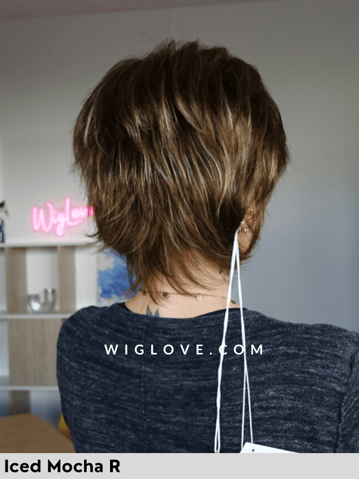 sky noriko parrucca corta fatta a macchina fibra sintetica voluminosa taglia M,L iced mocha R