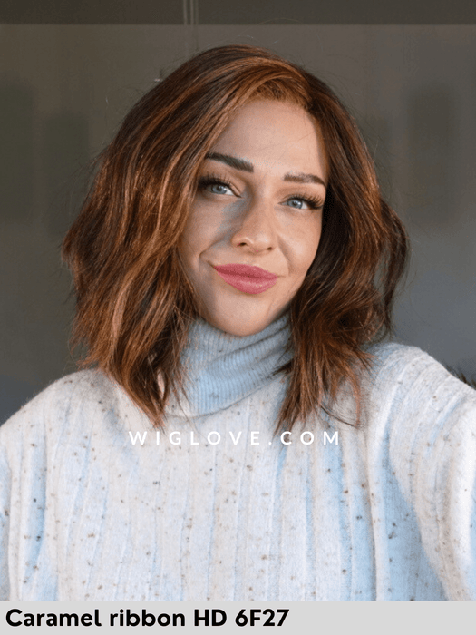 skylar jon renau parrucca mossa fibra sintetica termoresistente parrucca piastrabile caramel ribbon hd 6F27 lacefront attaccatura naturale riga libera monofilamento 