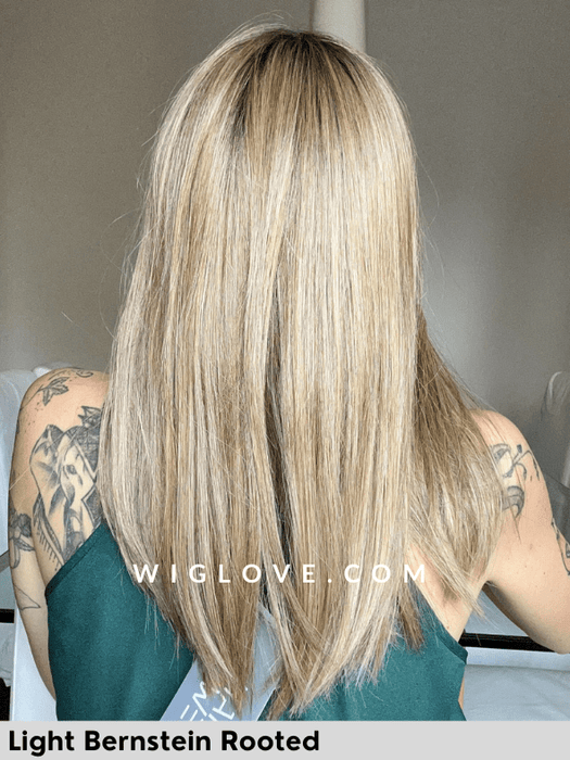 SLEEK MONO PART - attaccatura naturale, riga centrale - Wig Love - Parrucca SinteticaLight Bernstein Rooted
