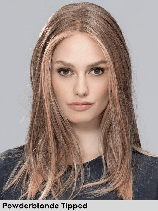 SLEEK MONO PART - attaccatura naturale, riga centrale - Wig Love - Parrucca SinteticaPowderblonde Tipped