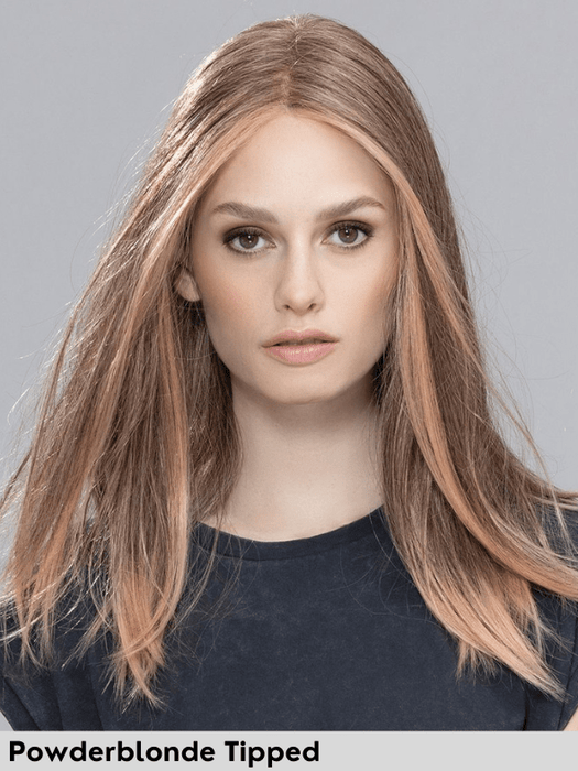 SLEEK MONO PART - attaccatura naturale, riga centrale - Wig Love - Parrucca SinteticaPowderblonde Tipped