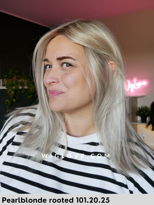 sleek ellen wille parrucca lunga e scalata piega liscia n fibra termoresistente con attaccatura naturale lacefront riga centrale monofilamento riga