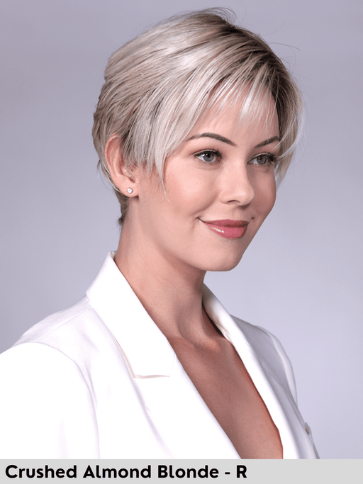 SOHO - attaccatura naturale, riga sinistra - Wig Love - Parrucca SinteticaCrushed Almond Blonde Rooted