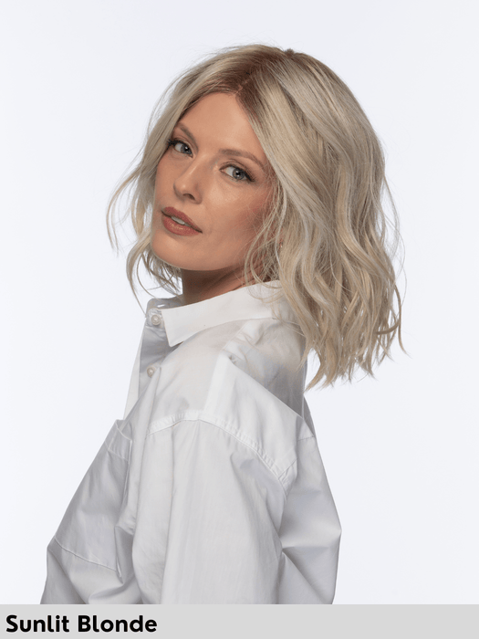 SOMERS - riga centrale, attaccatura naturale - Wig Love - Parrucca SinteticaSunlit Blonde