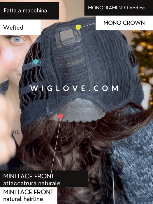 SOPHIA LACE - piccolo lace front, monofilamento vortice - Wig Love - Parrucca Sintetica25/27/33+8
