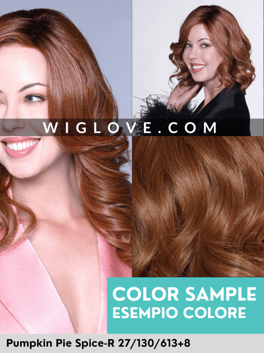 SPADE - 100% fatta a mano, attaccatura estesa, antiscivolo - Wig Love - Parrucca SinteticaPumpkin Pie Spice R