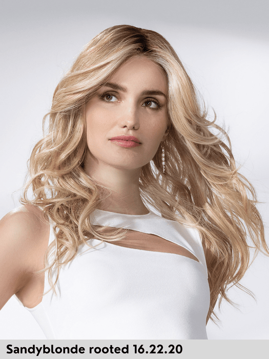 SPARKLE DELUXE - attaccatura naturale, riga libera, fatta a mano - Wig Love - Parrucca SinteticaSandy Blonde Rooted