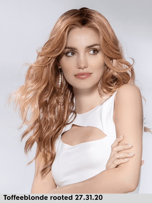 SPARKLE DELUXE - attaccatura naturale, riga libera, fatta a mano - Wig Love - Parrucca SinteticaToffee Blonde Rooted