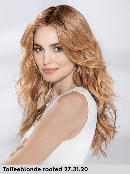 SPARKLE DELUXE - attaccatura naturale, riga libera, fatta a mano - Wig Love - Parrucca SinteticaToffee Blonde Rooted