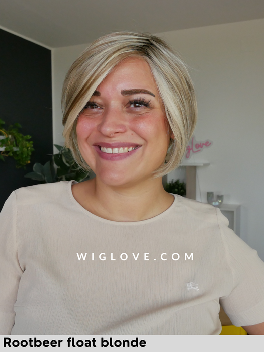 spice girl belle tress  parrucca caschetto liscia sintetica termoresistentelacefront attaccatura naturale riga sinistra