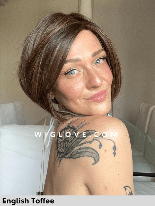 SPICE GIRL - riga sinistra, attaccatura naturale - Wig Love - Parrucca SinteticaEnglish Toffee