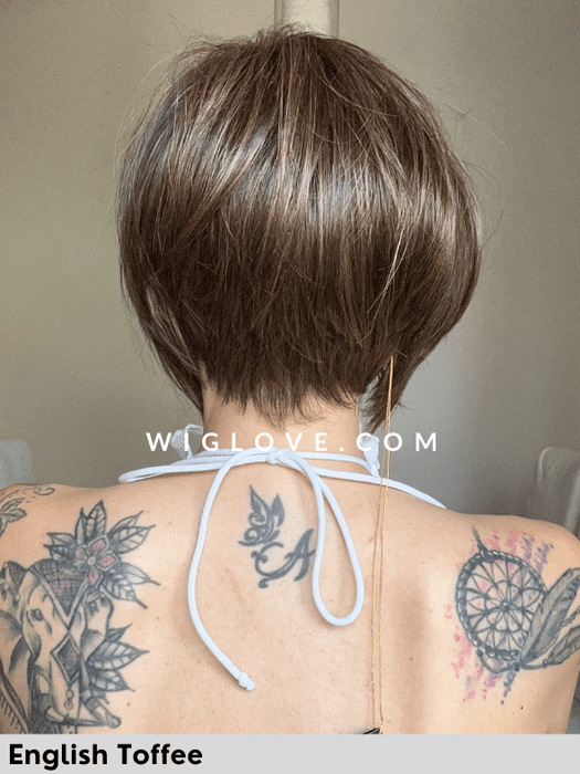 SPICE GIRL - riga sinistra, attaccatura naturale - Wig Love - Parrucca SinteticaEnglish Toffee