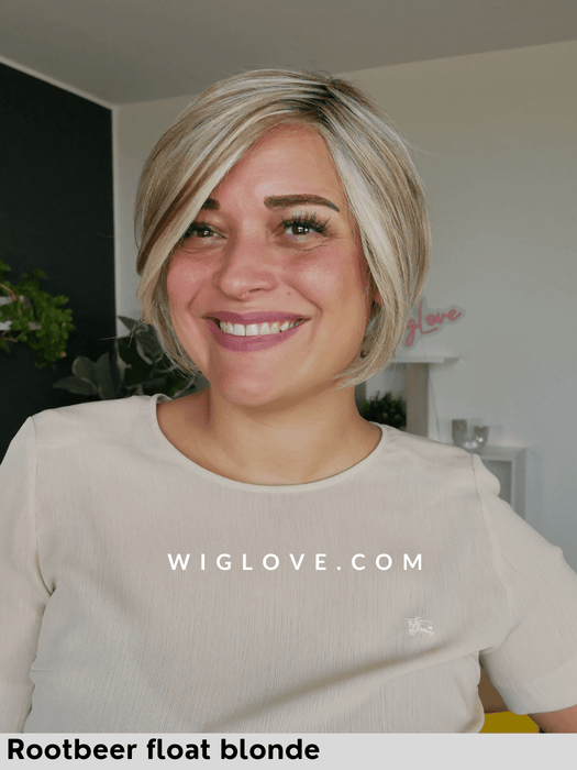 spice girl belle tress  parrucca caschetto liscia sintetica termoresistentelacefront attaccatura naturale riga sinistra